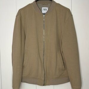 Zara Men's Tan Bomber Jacket